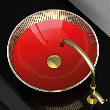 FILIGRANA Ø 34 - Countertop round glass washbasin by Glass Design - view 3